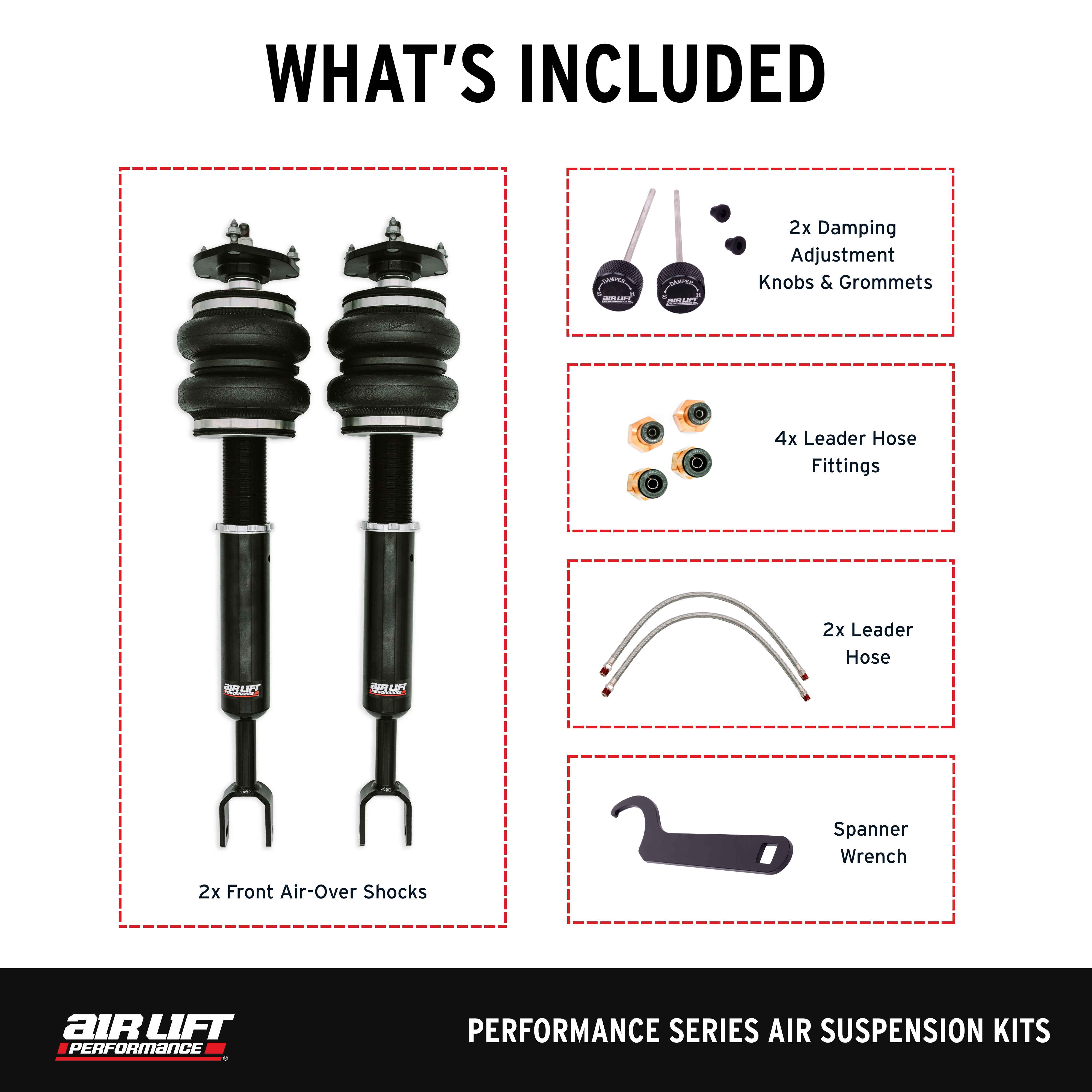 Air Lift Performance 76013 Air Lift Performance Front Air Spring Suspension Kit